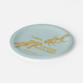 Visevolutie grappige goudvis papieren bordje (Gekanteld)