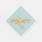 Visevolutie grappige goudvis servet (Hoek)