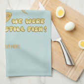 Visevolutie grappige goudvis theedoek (Quarter Fold)