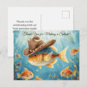 Visfeest Texas thema HARTELIJK DANK Briefkaart (Voorkant / Achterkant)