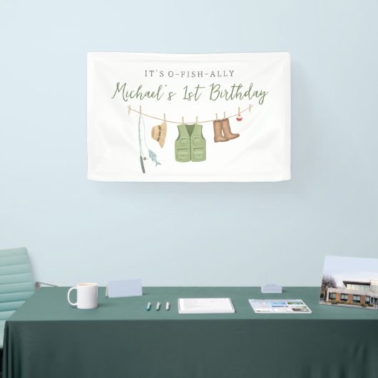 Visfeestje verjaardag spandoek (Beurs)