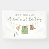 Visfeestje verjaardagsfeest spandoek (Horizontaal)