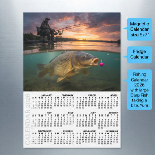 Visfrigokoelkastkalender 2026, Karper / Vis