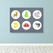 Visgarnalen krab wildplank - Sepia Canvas Afdruk (Insitu (Houten vloer))