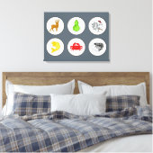 Visgarnalen krab wildplank - Sepia Canvas Afdruk (Insitu (Slaapkamer))