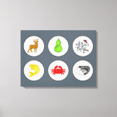 Visgarnalen krab wildplank - Sepia Canvas Afdruk (Voorkant)