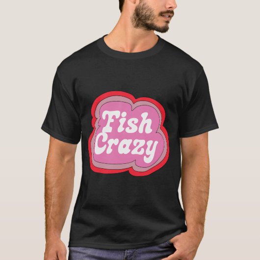 Visgek (Paars op Geel) T-shirt (Voorkant)