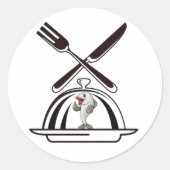 visgerecht ronde sticker (Voorkant)