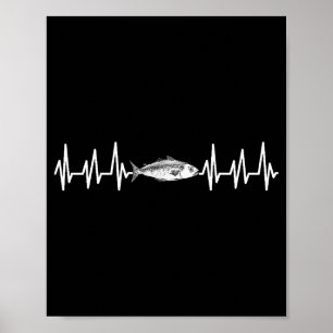 Visgeschenk mannen vrouwen hengel aas visserman ha poster
