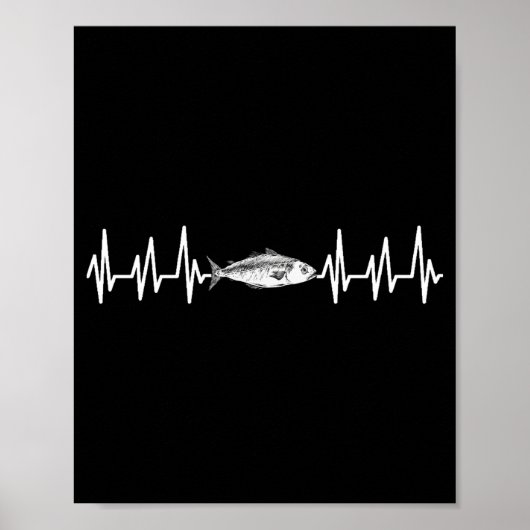 Visgeschenk mannen vrouwen hengel aas visserman ha poster (Voorkant)