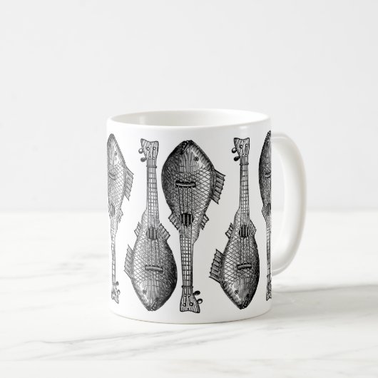 visgitaar koffiemok (Voorkant rechts)