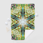 Visgloed zandige textuur kaleidoscoop verouderd gr golfhanddoek (Insitu)