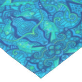 Visgolven Onderwater Bohemian Arabesque Patroon Tafelkleed (Gekanteld)