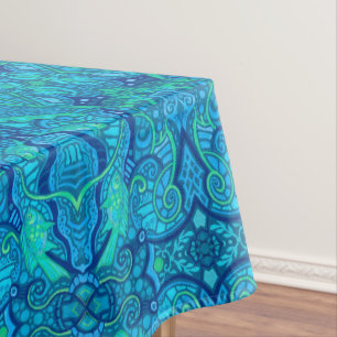 Visgolven Onderwater Bohemian Arabesque Patroon Tafelkleed