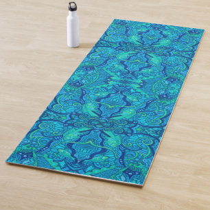 Visgolven Onderwater Bohemian Arabesque Patroon Yogamat