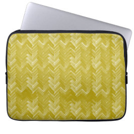 visgraat Chevron goud Laptop Sleeve