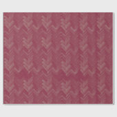 Visgraat Chevron Patroon Luxe Rood Cadeaupapier (Vlak)