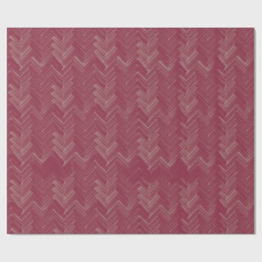 Visgraat Chevron Patroon Luxe Rood Cadeaupapier (Vlak)