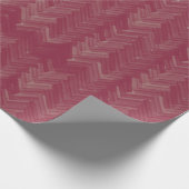 Visgraat Chevron Patroon Luxe Rood Cadeaupapier (Hoek)