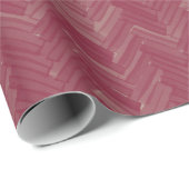 Visgraat Chevron Patroon Luxe Rood Cadeaupapier (Rol Hoek)