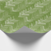 Visgraat Chevron Patroon op Forest Green Cadeaupapier (Hoek)