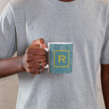 Visgraat Chevron patroon Turquoise Persoonlijk