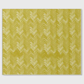 Visgraat Chevron Pattern  Goud Cadeaupapier (Vlak)