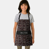 Visgraat gevlochten vlecht Beige Minimaal Patroon Schort (Insitu)
