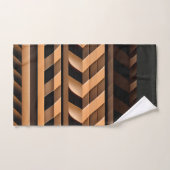 Visgraat gevlochten vlecht Bruin Modern Patroon Bad Handdoek (Handdoek)