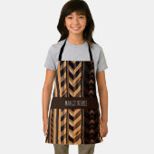 Visgraat gevlochten vlecht Bruin Modern Patroon Schort (Insitu)
