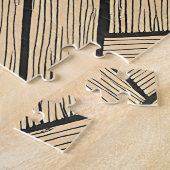 Visgraat Houten Parket Patroon Legpuzzel (Zijkant)