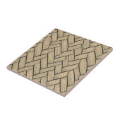 Visgraat Houten Parket Patroon Tegeltje (Zijkant)