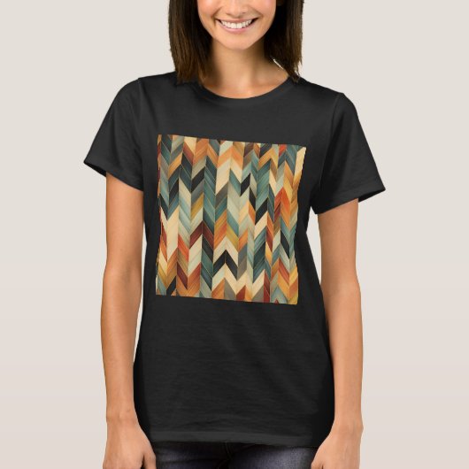 Visgraat Patroon T-shirt (Voorkant)