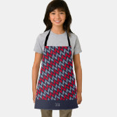Visgraat Rood Grijs Minimaal Patroon Schort (Insitu)