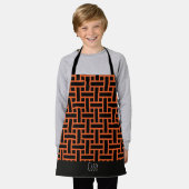 Visgraat Sinaasappel zwart minimaalpatroon Schort (Gedragen)