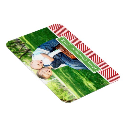 visgraat vakantie monogram foto magneet (Rechterzijde)