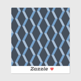 Visgraat Weefsel Blauwe Naadloos Patroon Sticker
