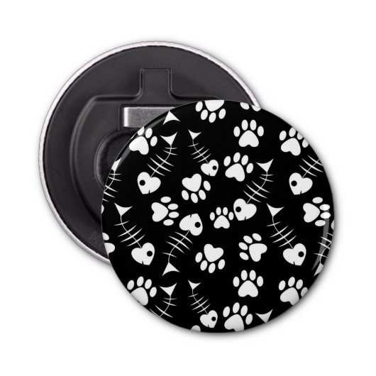 visgraatdruk button flesopener (Voorkant)