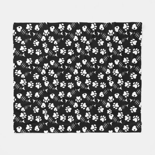 visgraatdruk fleece deken (Voorkant (Horizontaal))