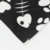 visgraatdruk fleece deken (Hoek)