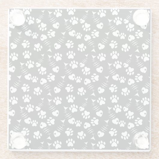 visgraatdruk glazen onderzetter (Achterkant)