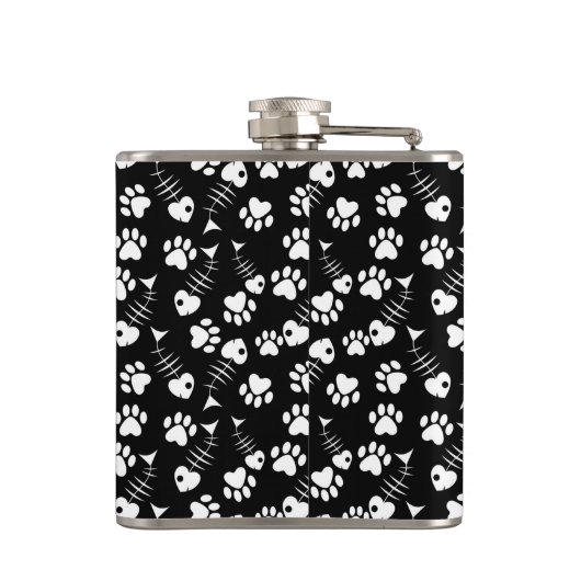 visgraatdruk heupfles (Achterkant)