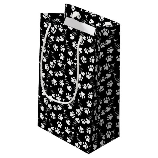 visgraatdruk klein cadeauzakje (Achterkant Gekanteld)