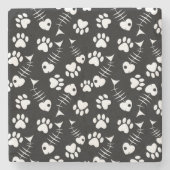 visgraatdruk stenen onderzetter (Voorkant)