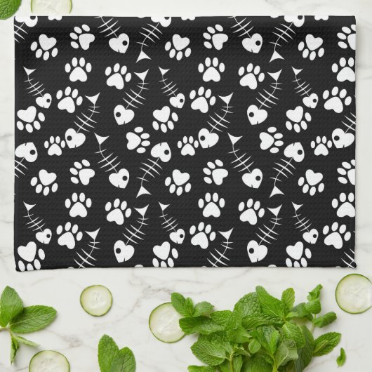 visgraatdruk theedoek (Gevouwen)