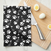 visgraatdruk theedoek (Quarter Fold)