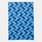 Visgraatpatroon in blauw theedoek (Verticaal)