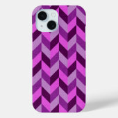 visgraatpatroon in paarse Case-Mate iPhone case (Achterkant)