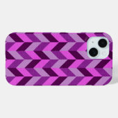visgraatpatroon in paarse Case-Mate iPhone case (Achterkant (horizontaal))