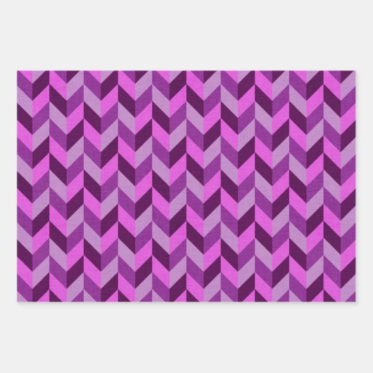 visgraatpatroon in paarse inpakpapier vel (Voorkant)